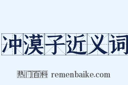 冲漠子近义词是什么意思的图片